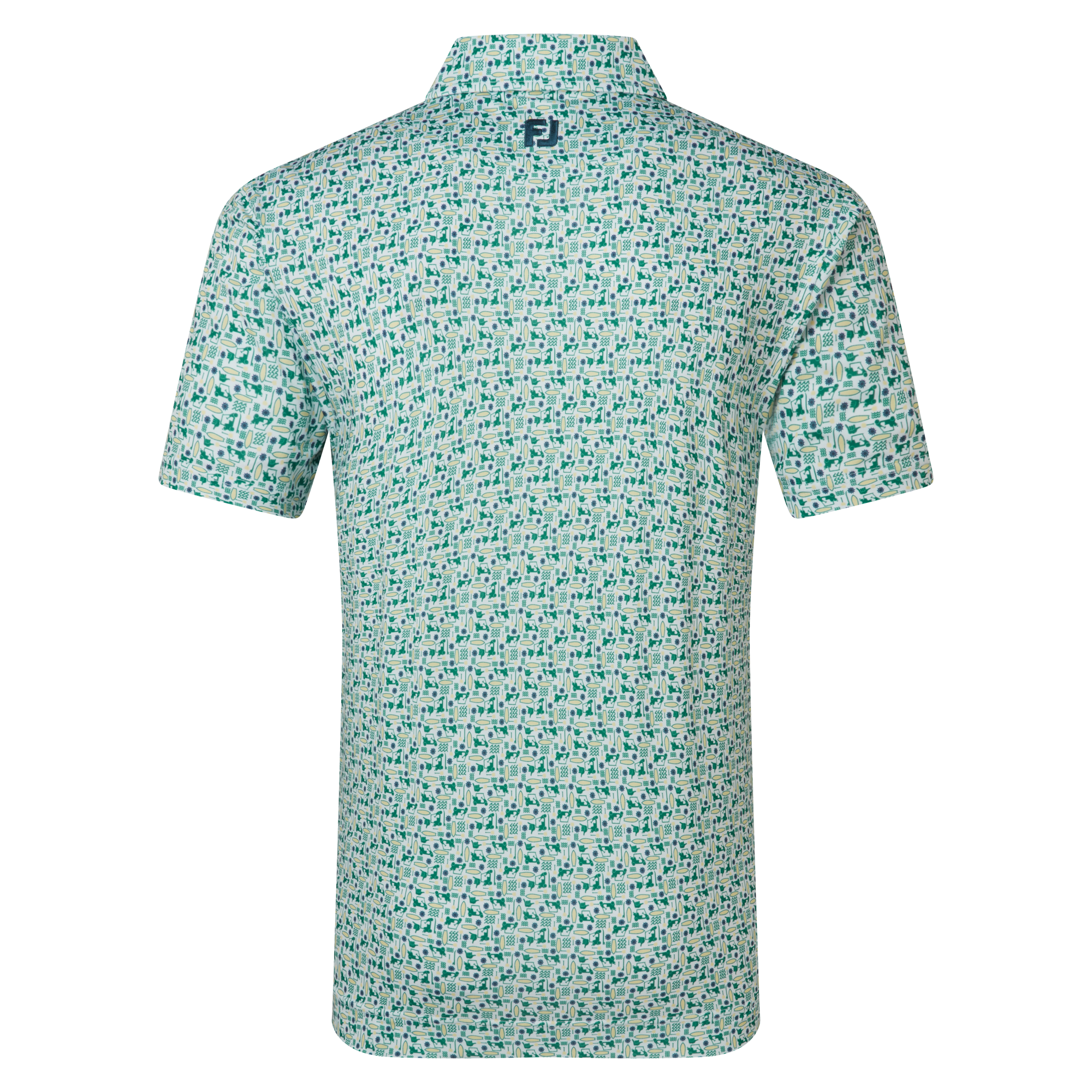 Polo en fil d'Ecosse imprim&eacute; surf