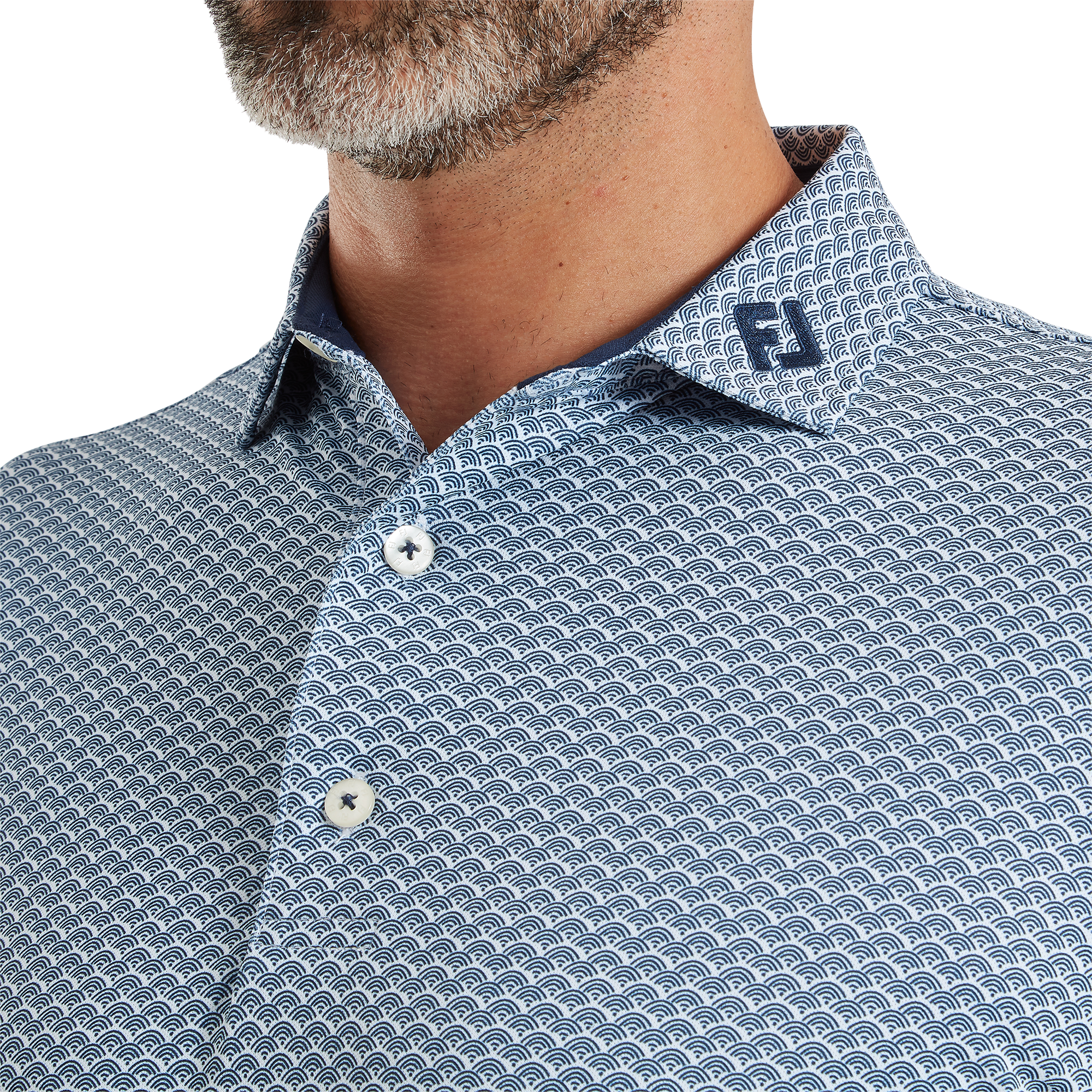 Polo piqu&eacute; imprim&eacute; coquillage