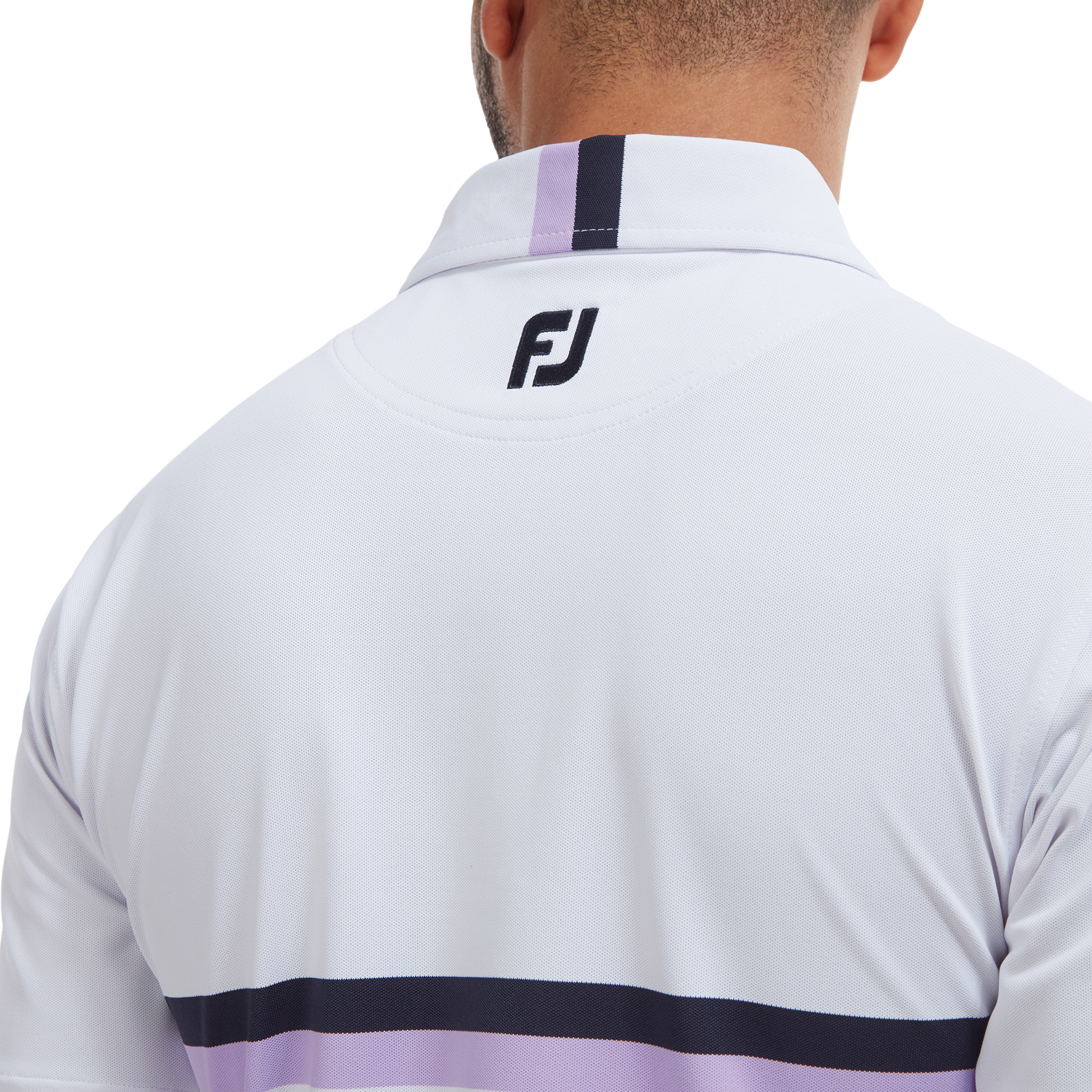 Polo Piqu&eacute; avec bandes sur poitrine