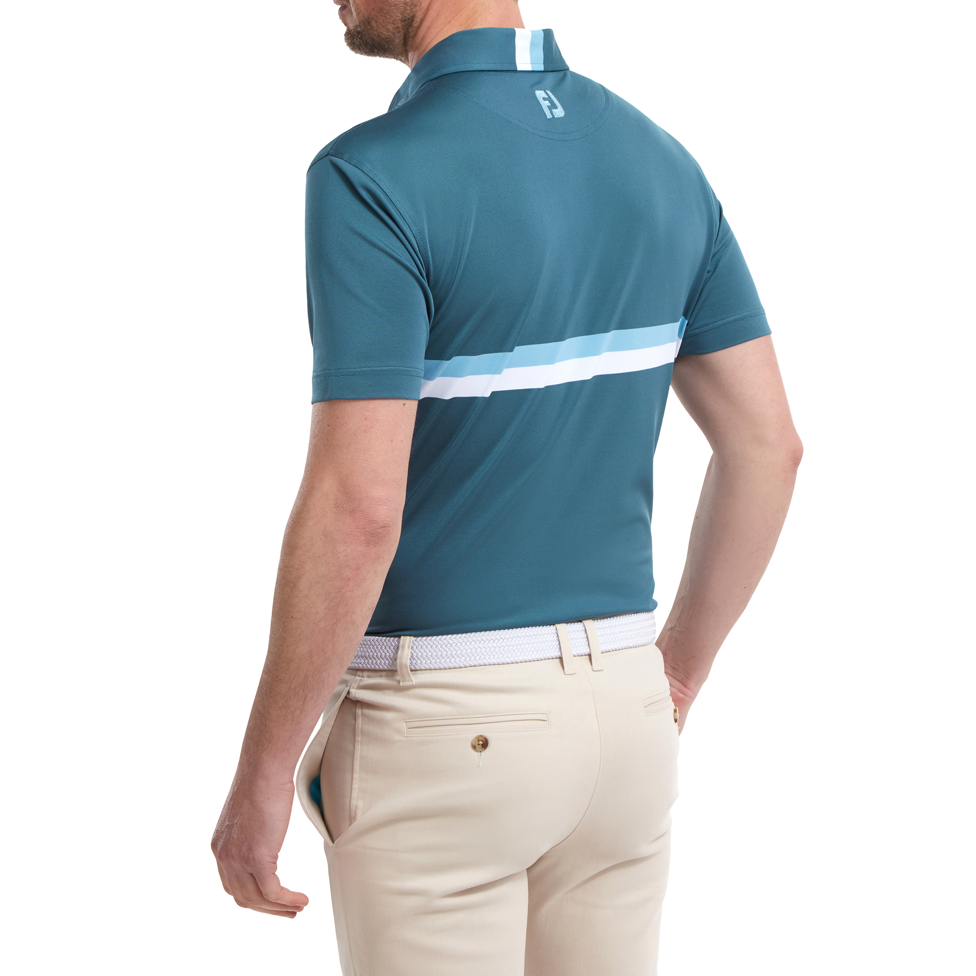 Polo Piqu&eacute; avec bandes sur poitrine