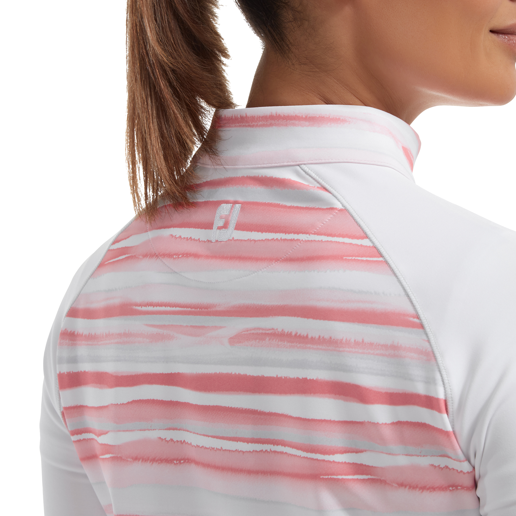 Pullover 1/2-Zip en jersey aquarelle