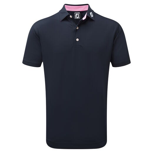 Stretch Pique With Micro Stripe Trim