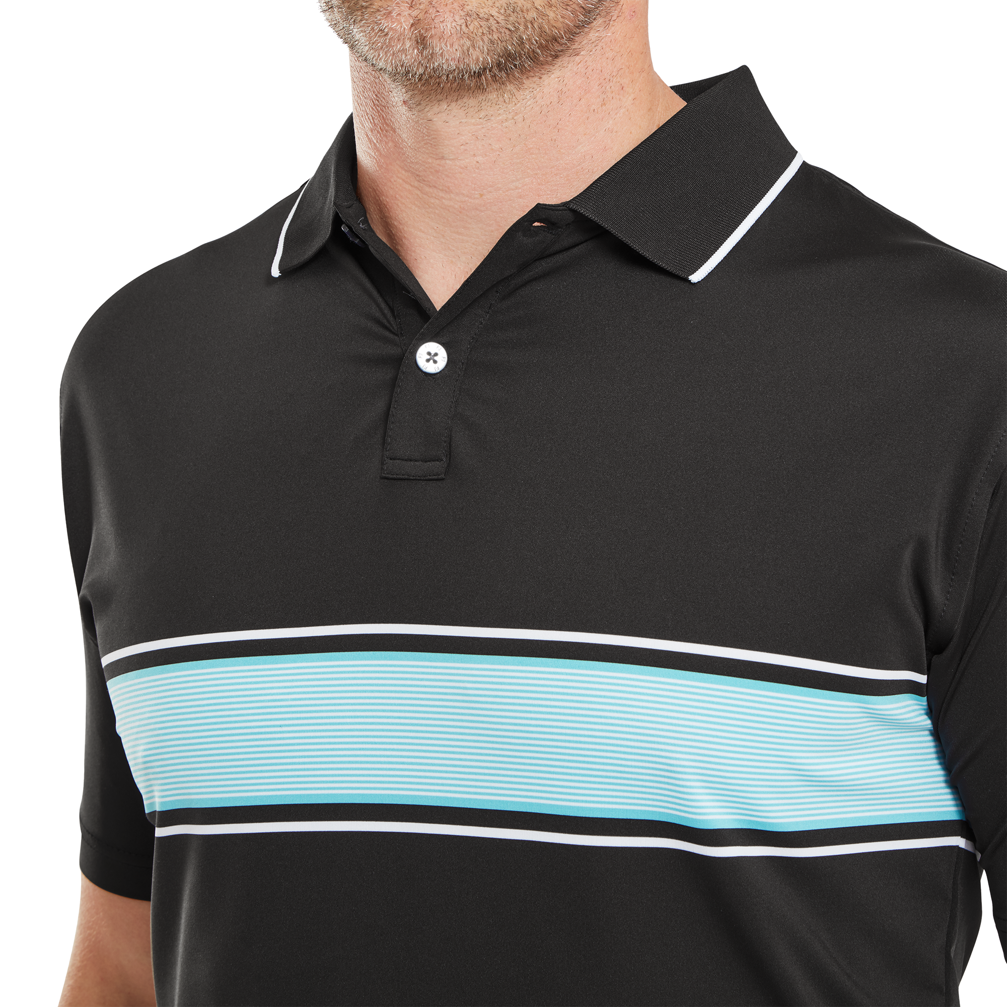 Polo avec bande &agrave; rayures