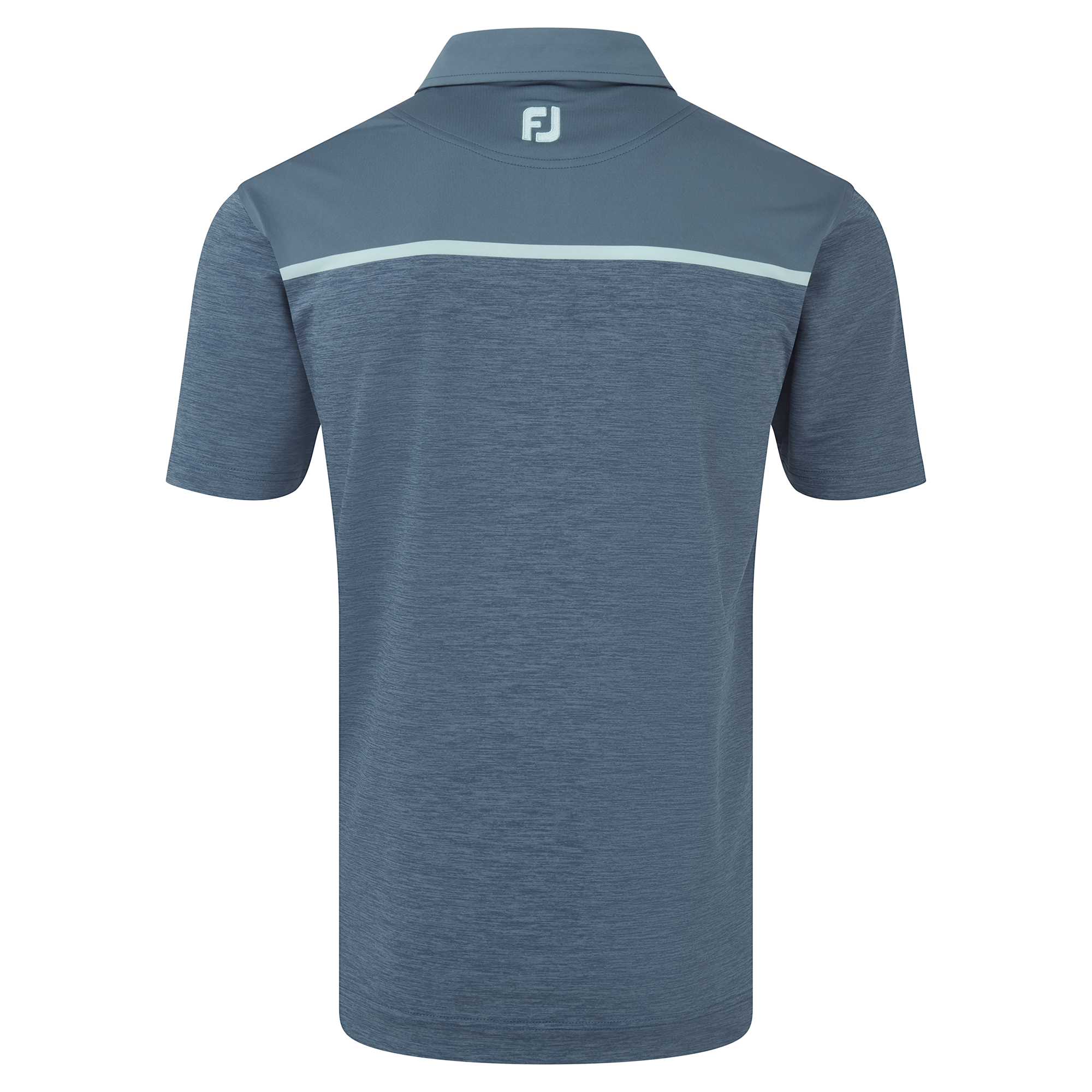 Polo en Fil d'Ecosse avec blocs &agrave; motif Space Dye