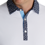 Polo piqu&eacute; avec col imprim&eacute; Tulipe