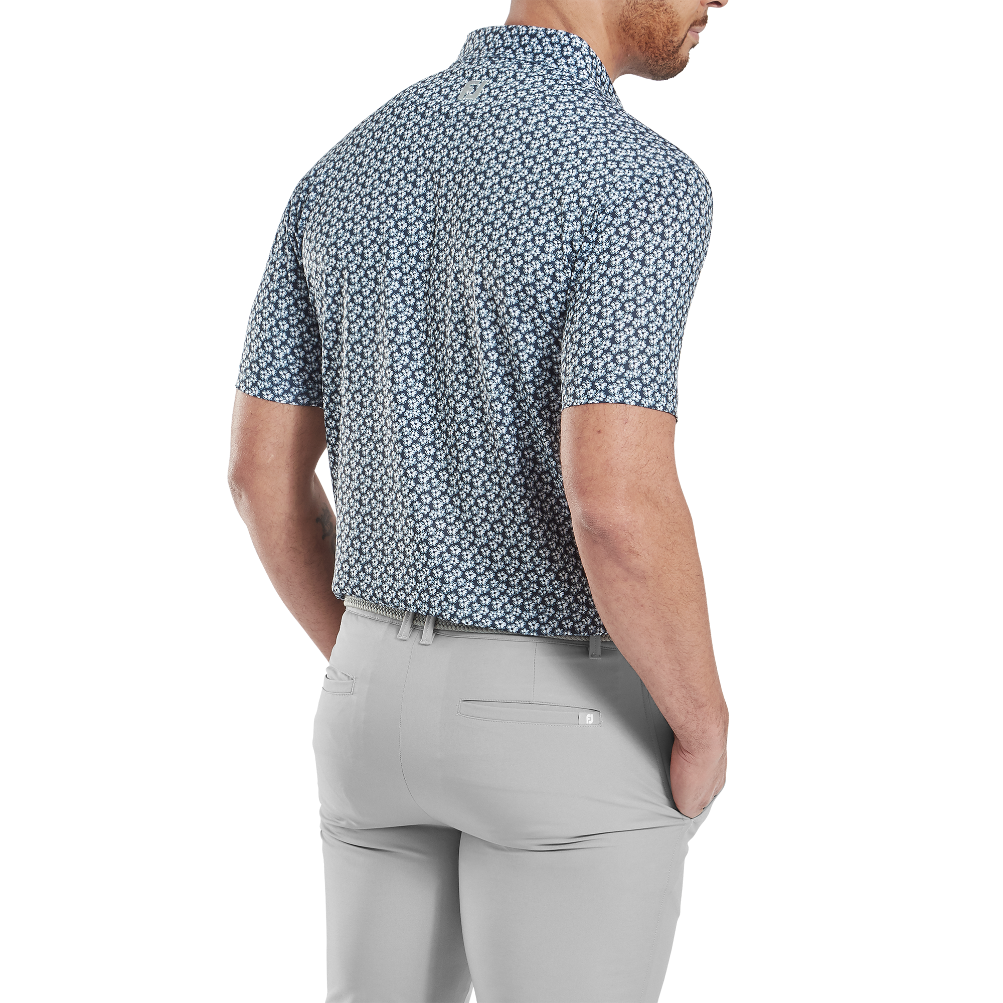 Polo en fil d'Ecosse impression florale