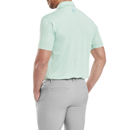 Polo en fil d'Ecosse imprimé silhouette