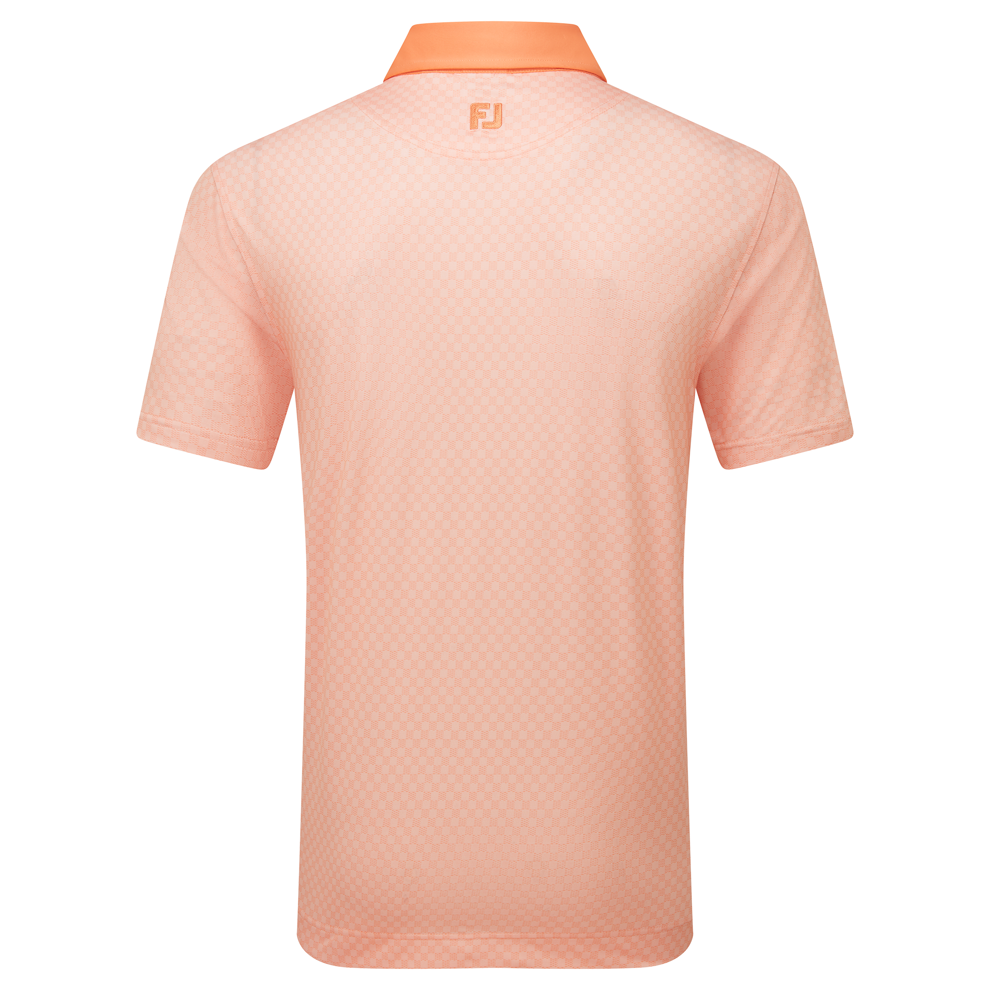 Polo en fil d'Ecosse imprim&eacute; damier