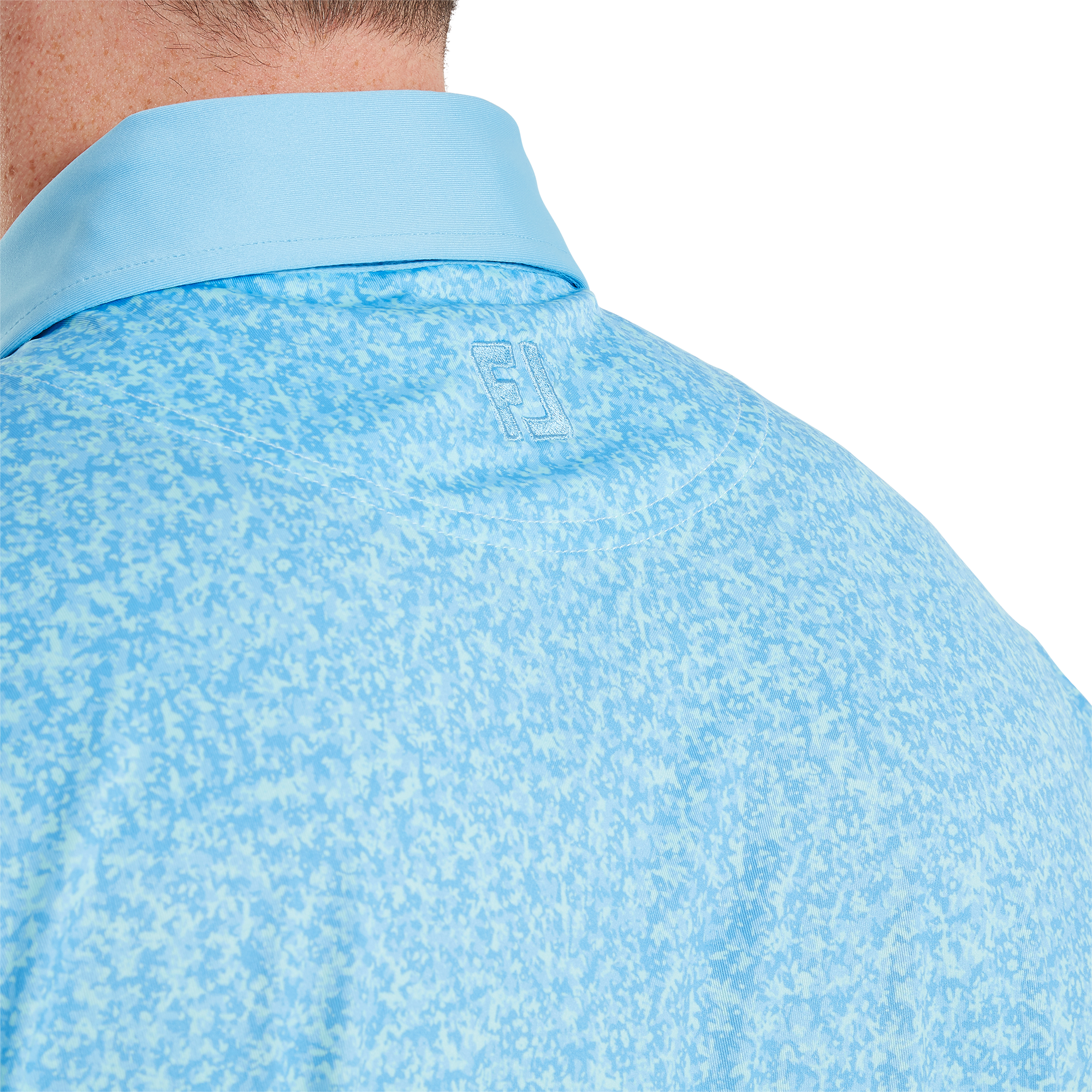 Polo en fil d'Ecosse imprim&eacute; camouflage &eacute;pur&eacute;