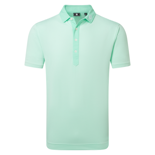 Polo piqu&eacute; &agrave; rayures fines