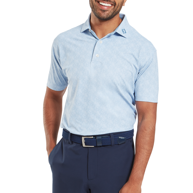 Polo en fil d'Ecosse impression mouchetée