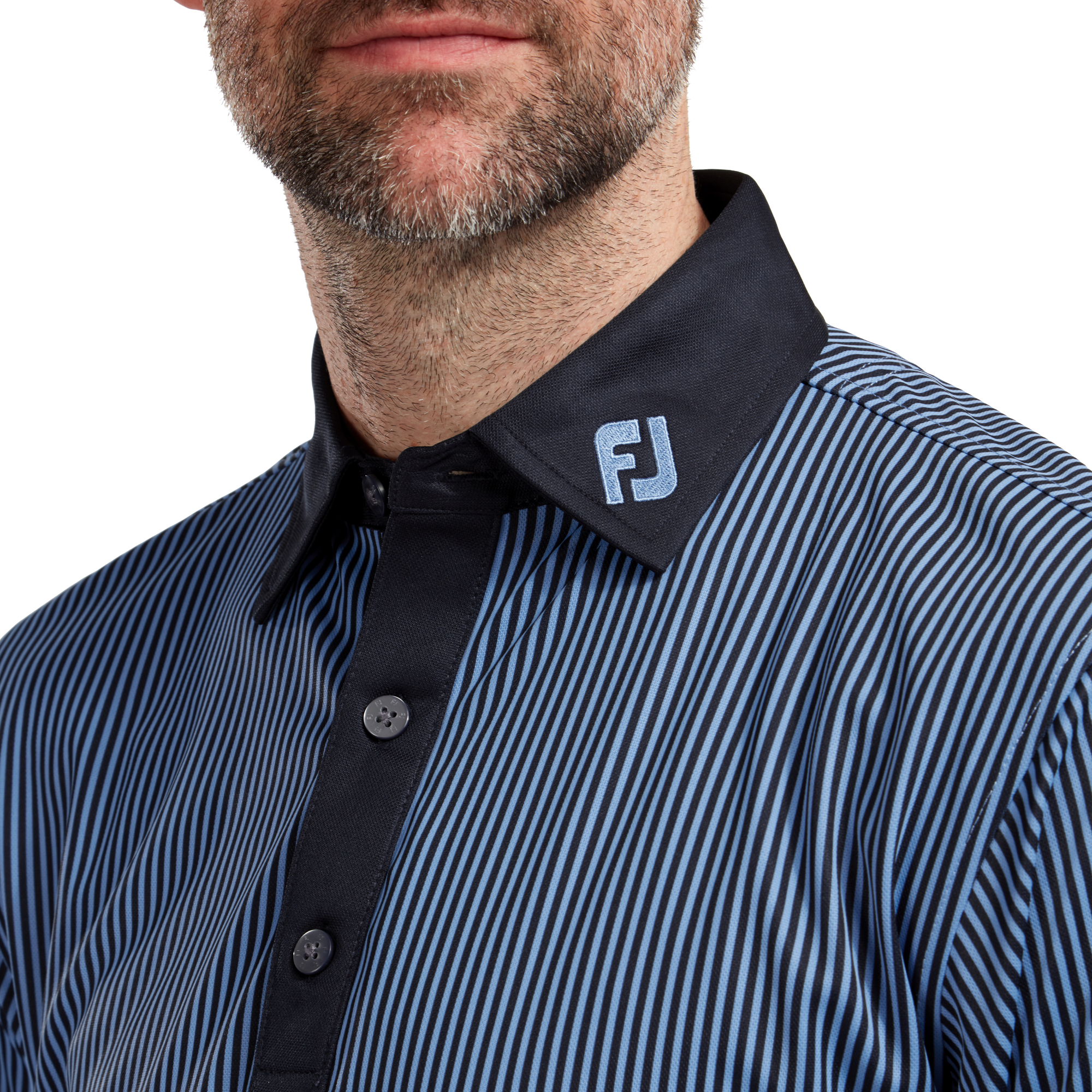 Polo piqu&eacute; technique rayures verticales