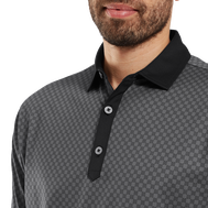 Polo en fil d'Ecosse imprimé damier