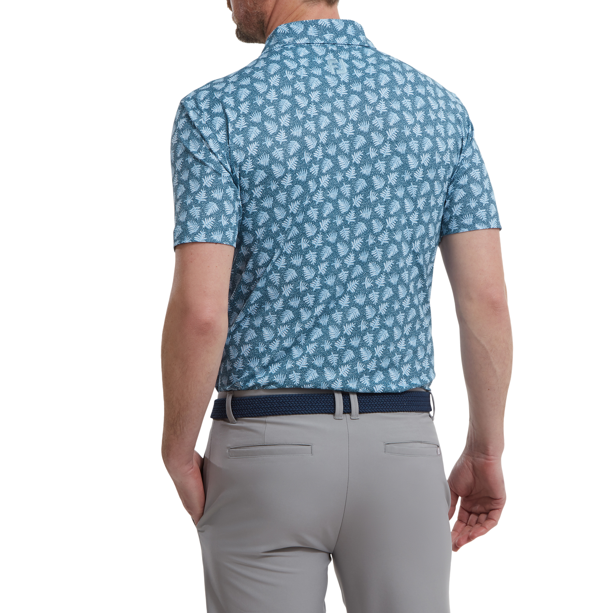 Polo Piqu&eacute; imprim&eacute;s feuilles de palmier