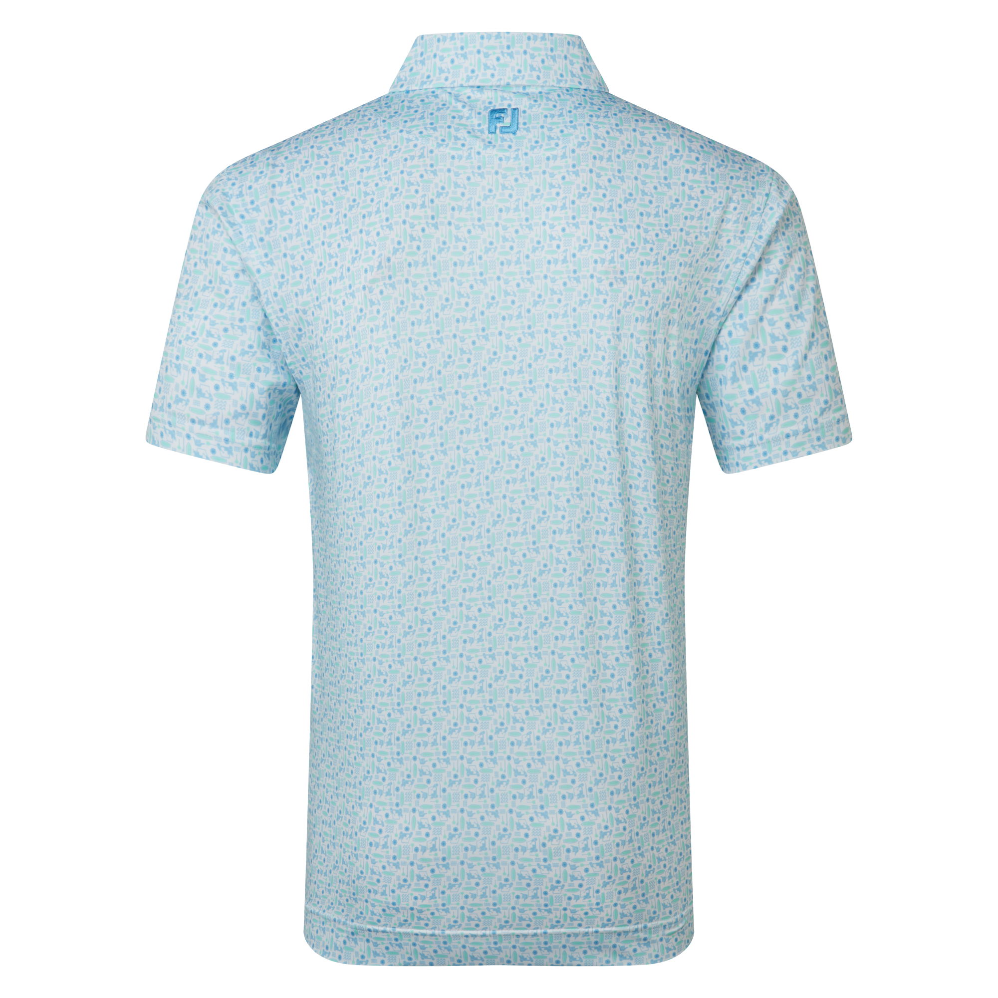 Polo en fil d'Ecosse imprim&eacute; surf