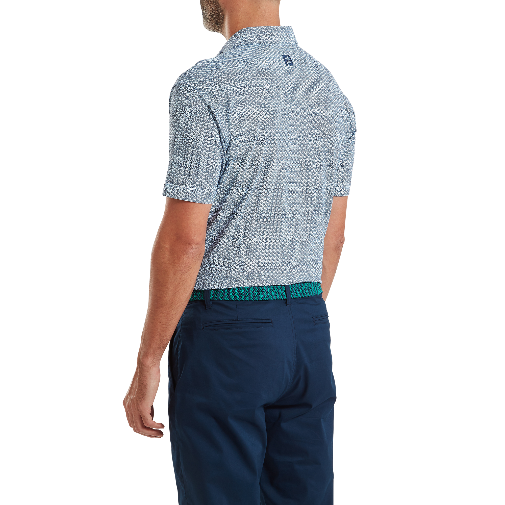 Polo piqu&eacute; imprim&eacute; coquillage