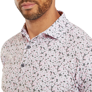 Polo en fil d'Ecosse imprimé Primevère