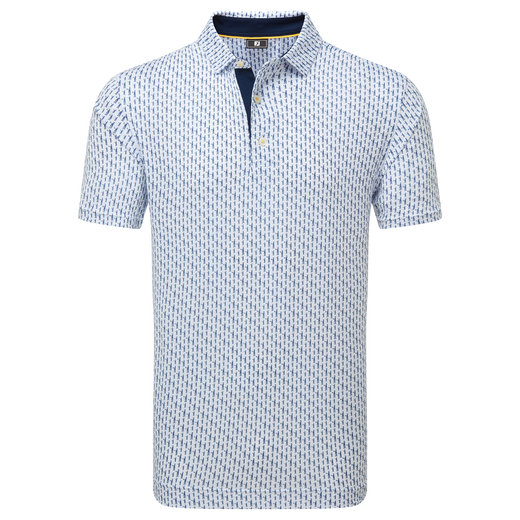 Polo en fil d&#39;Ecosse imprim&eacute; silhouette