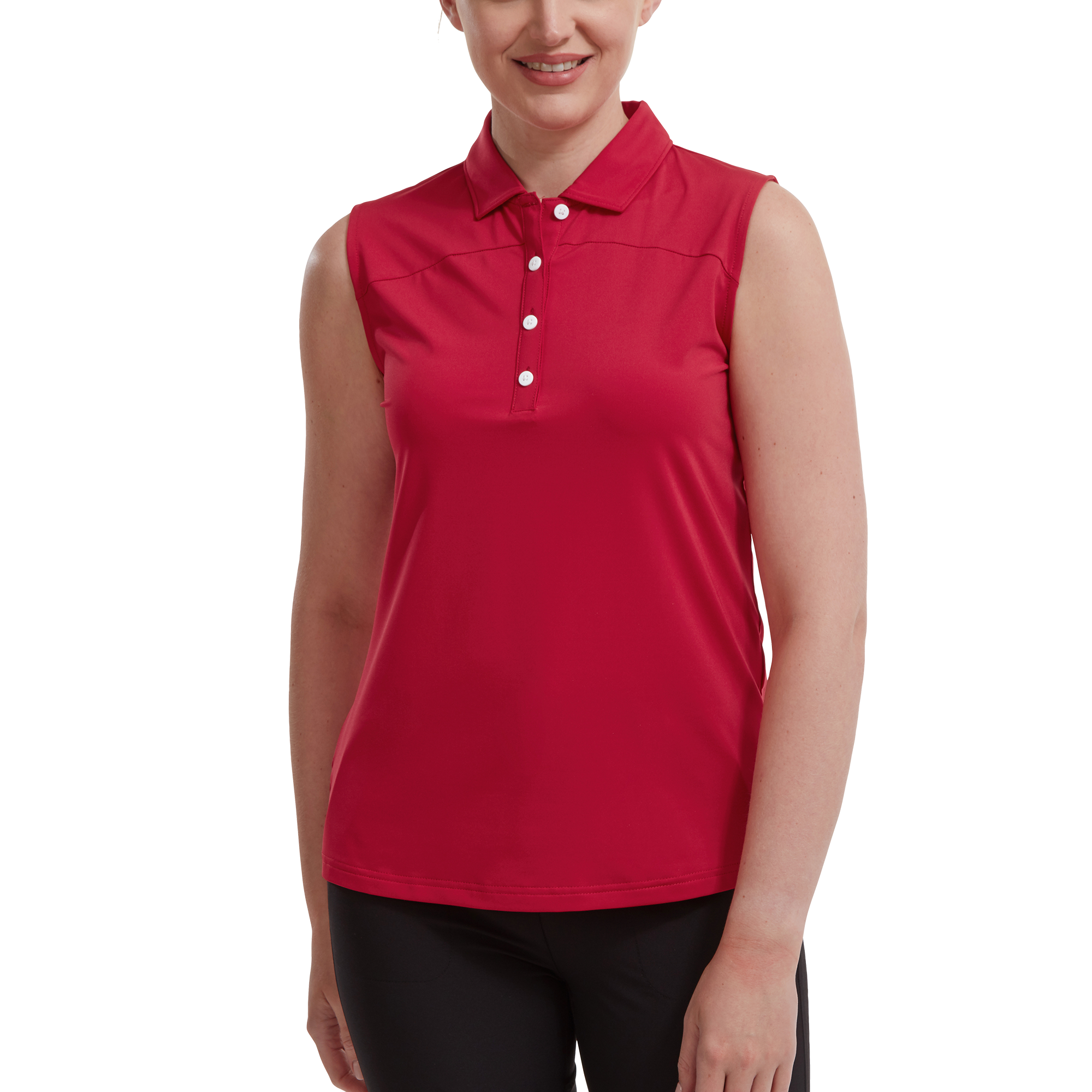 Polo en Fil d'Ecosse sans manche avec dos en maille