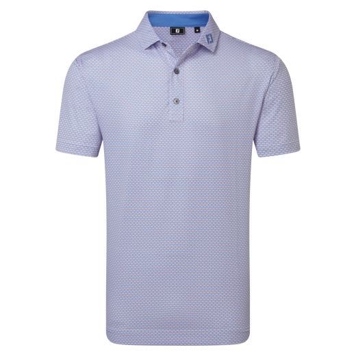 Polo en fil d'Ecosse imprim&eacute; drapeau nautique FJ