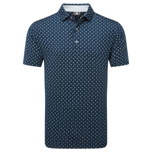 Polo en fil d&#39;Ecosse imprim&eacute; bourgeon