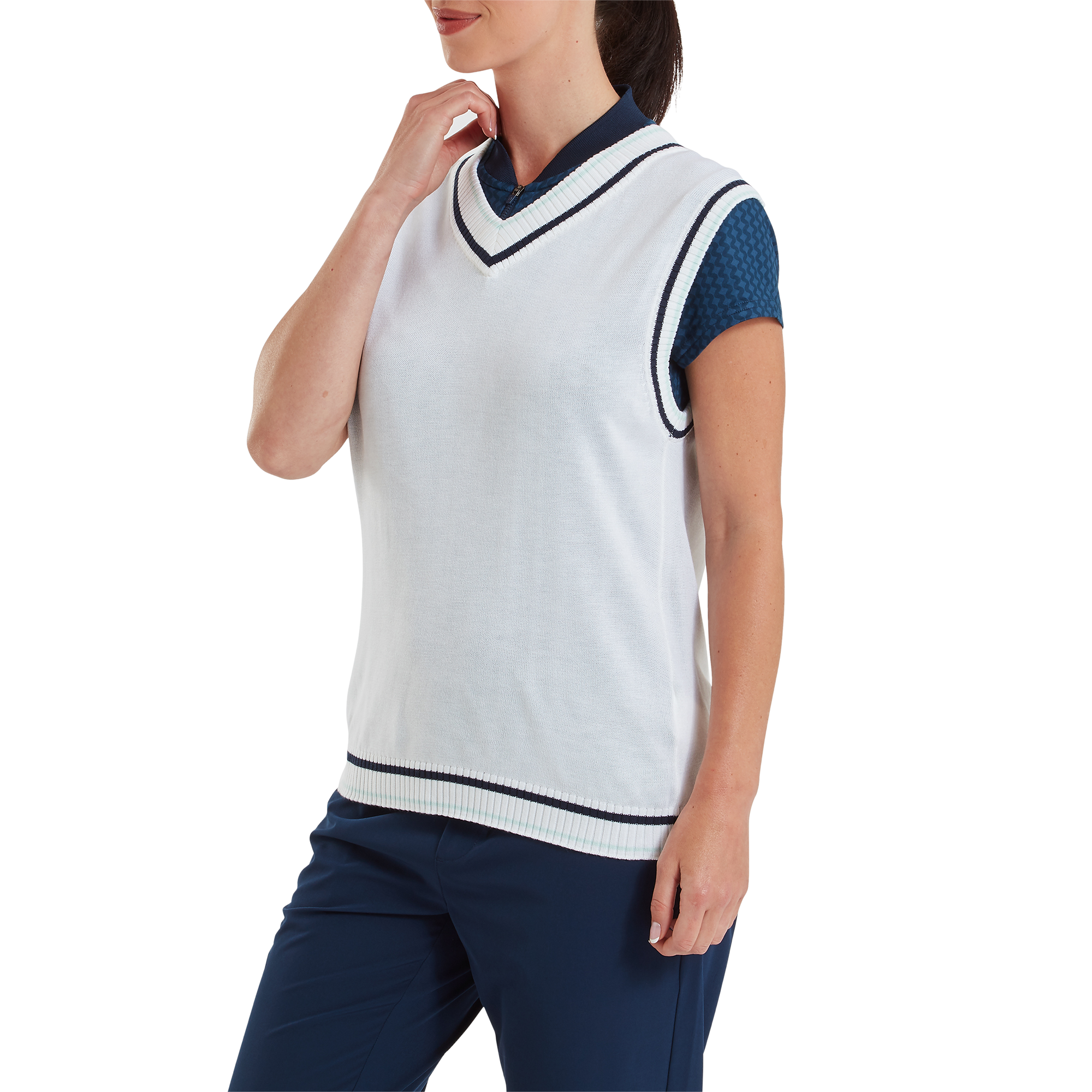 Sweat sans manche &agrave; col V