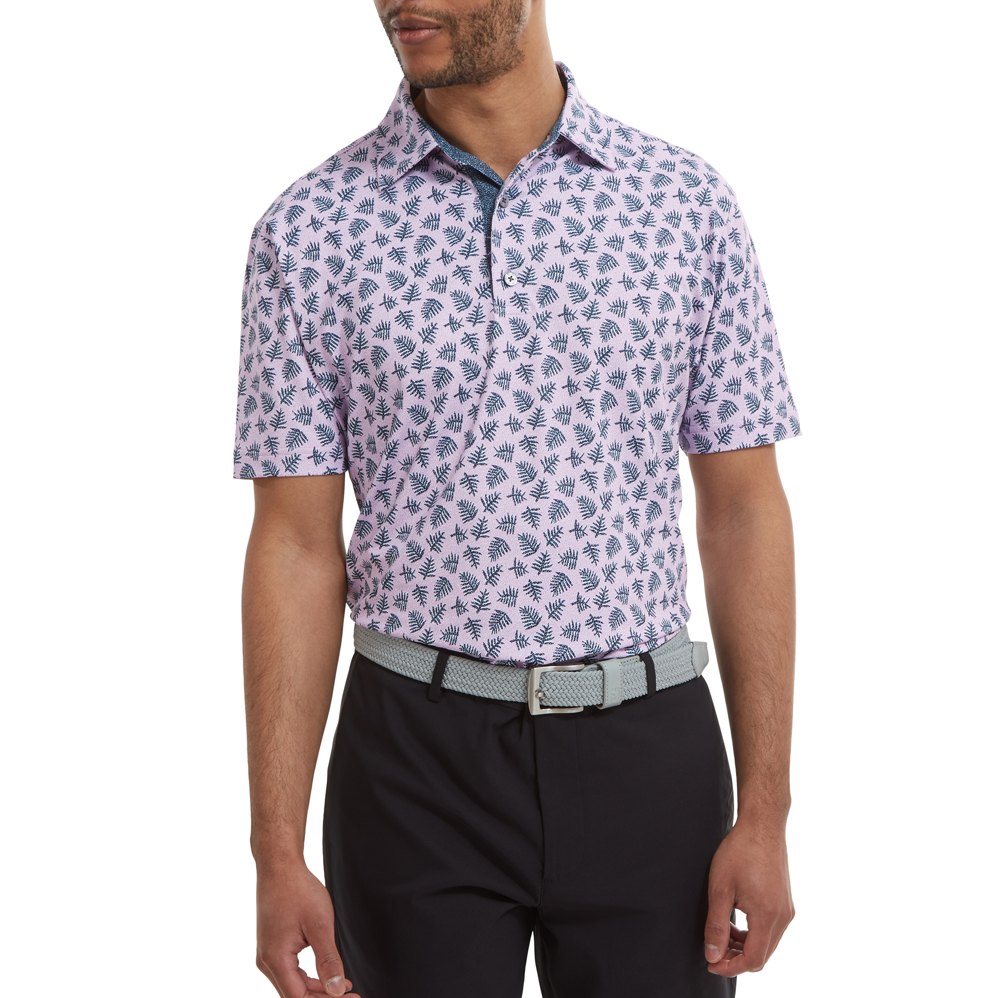 Polo Piqu&eacute; imprim&eacute;s feuilles de palmier