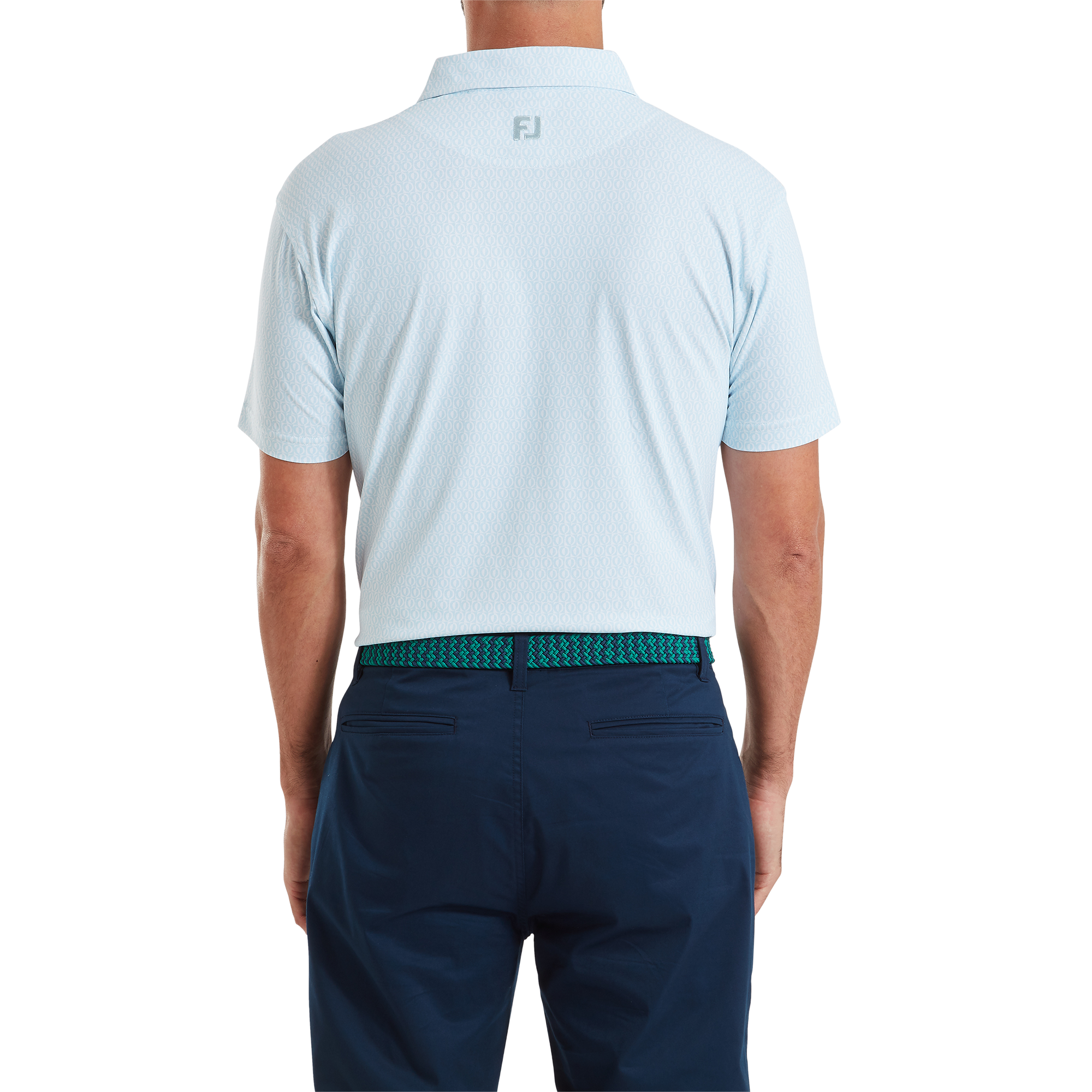 Polo piqu&eacute; &agrave; motifs g&eacute;om&eacute;triques modernistes