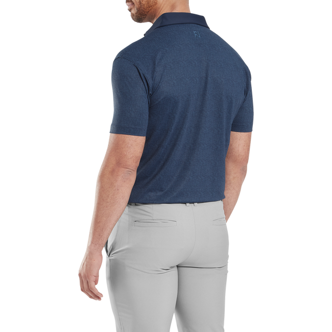 Polo en fil d'Ecosse impression texturée