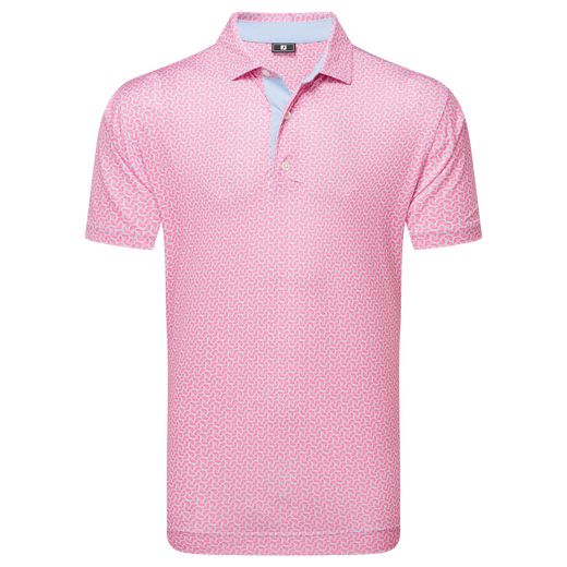 Polo en fil d'Ecosse imprimé Citron