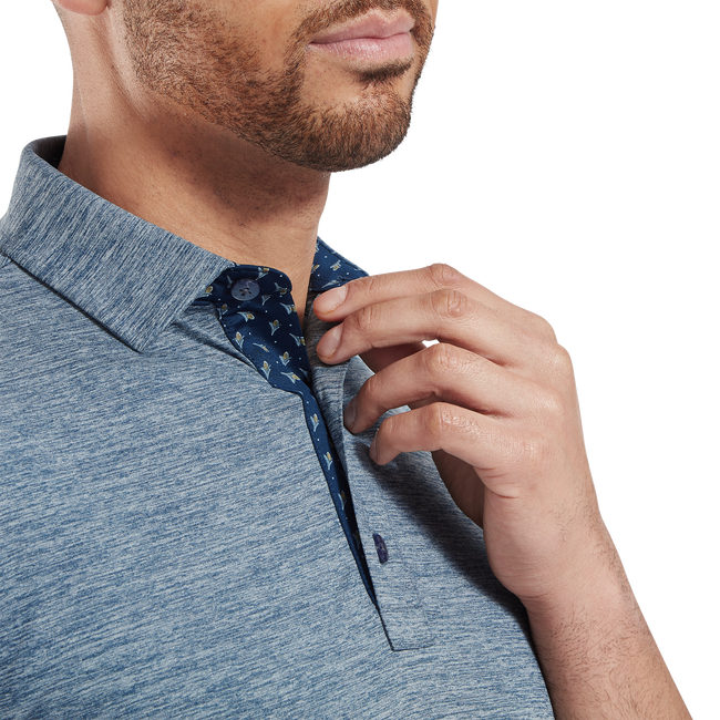 Polo en fil d'Ecosse impression chinée