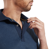 Polo en fil d'Ecosse impression texturée