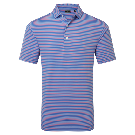 Polo en fil d'Ecosse &agrave; rayures ombr&eacute;es