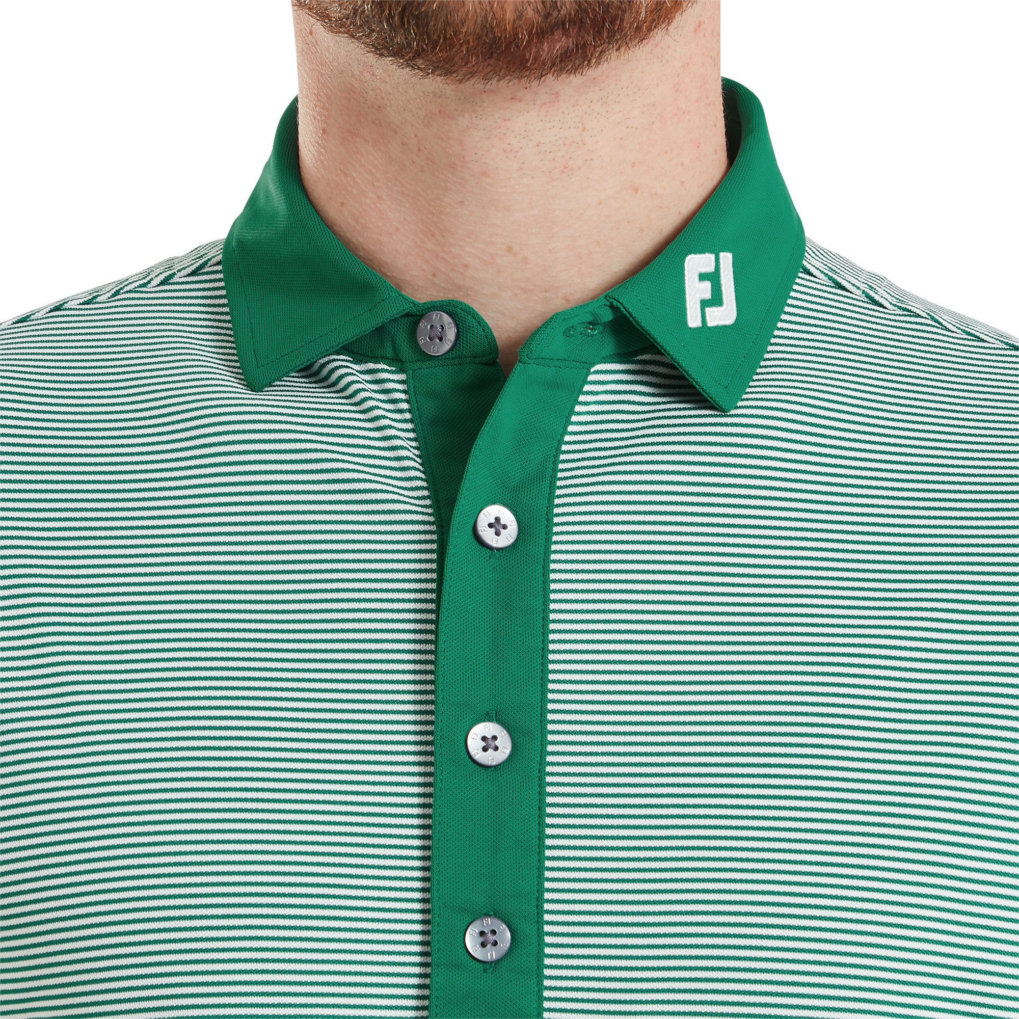 Polo piqu&eacute; &agrave; rayures fines