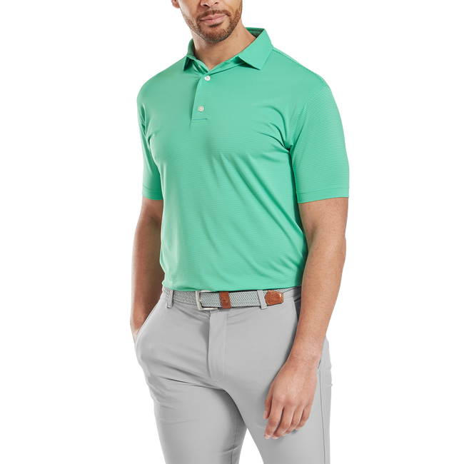 Polo en fil d'Ecosse à micro rayures