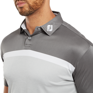 Polo Interlock avec blocs de couleurs