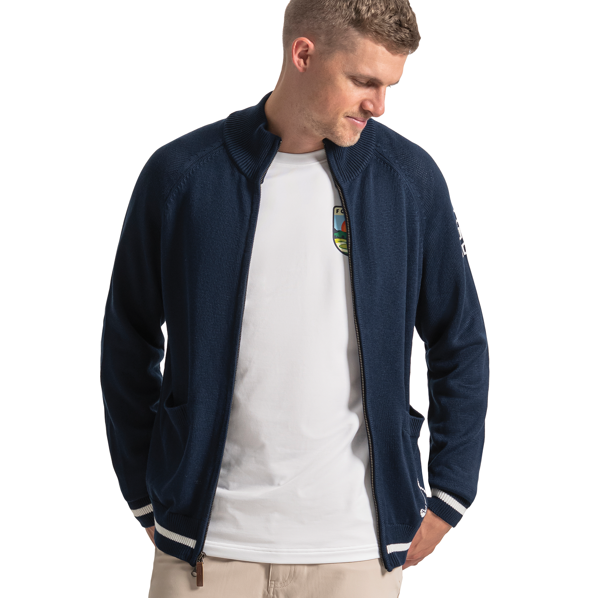 Apr&egrave;s Tee Knit Full-Zip Sweater