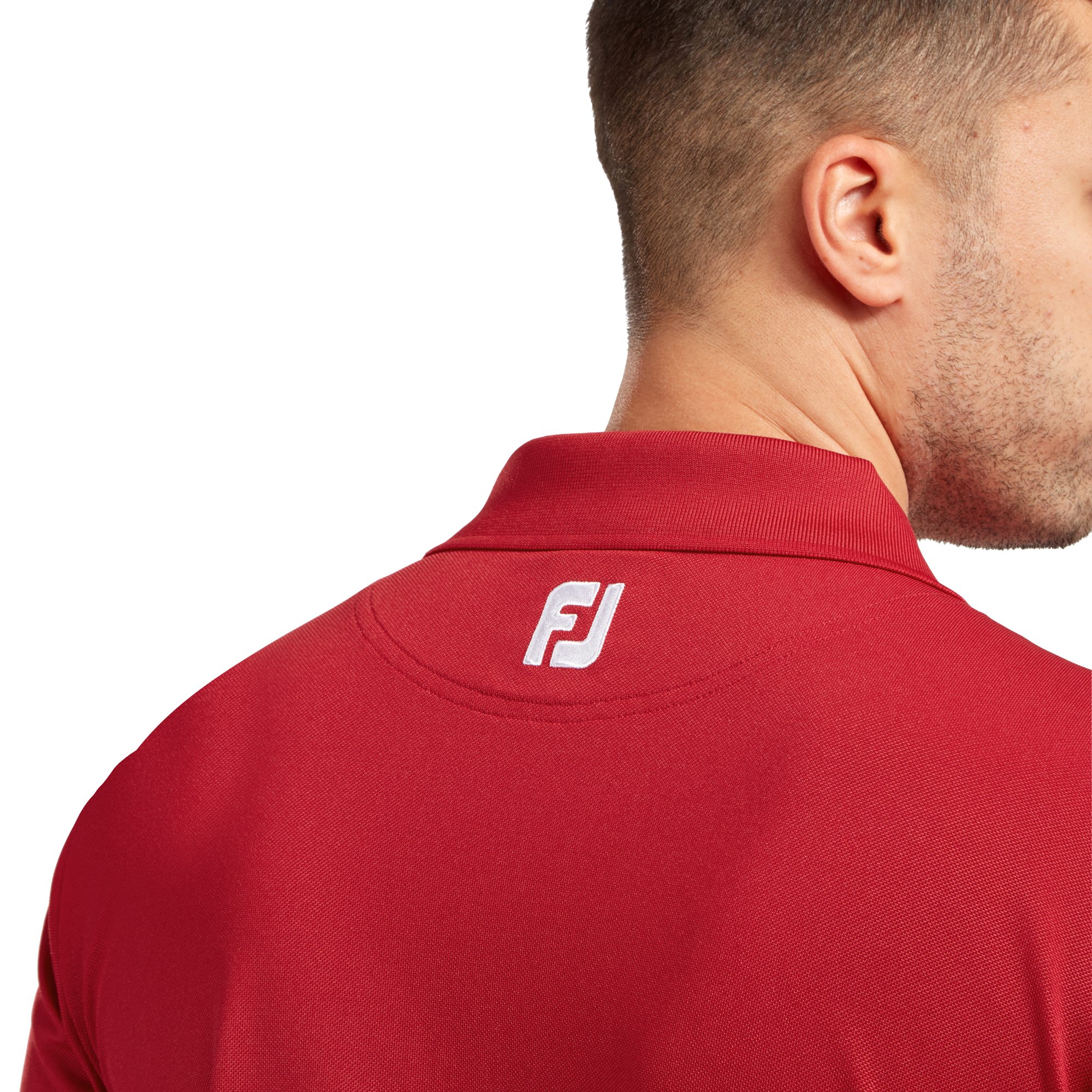 Polo Stretch Piqu&eacute; uni avec col en tricot