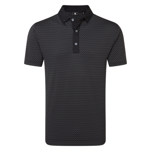 Polo Jacquard imprim&eacute; g&eacute;om&eacute;trique