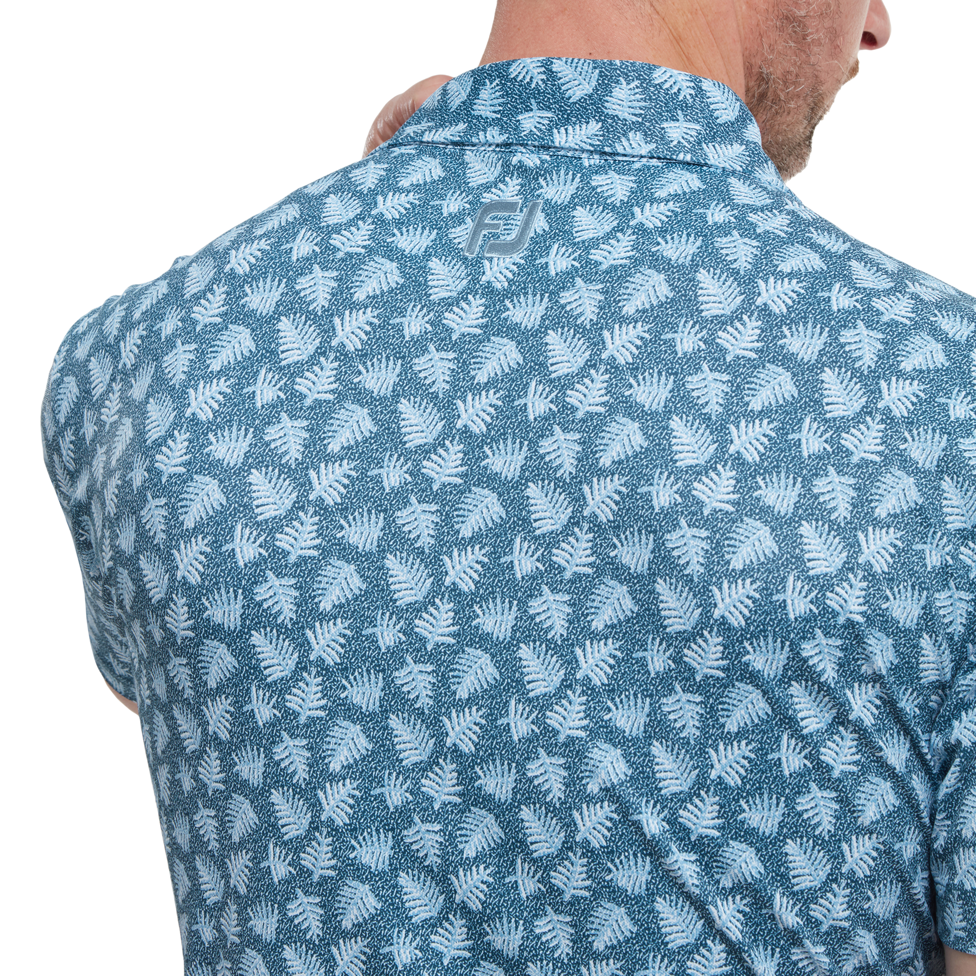 Polo Piqu&eacute; imprim&eacute;s feuilles de palmier