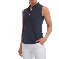 Mesh Back Sleeveless Lisle