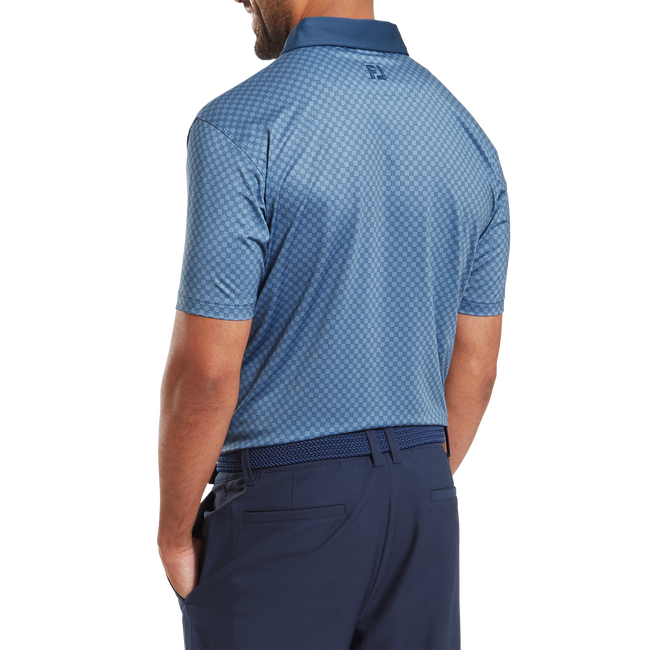 Polo en fil d'Ecosse imprimé damier