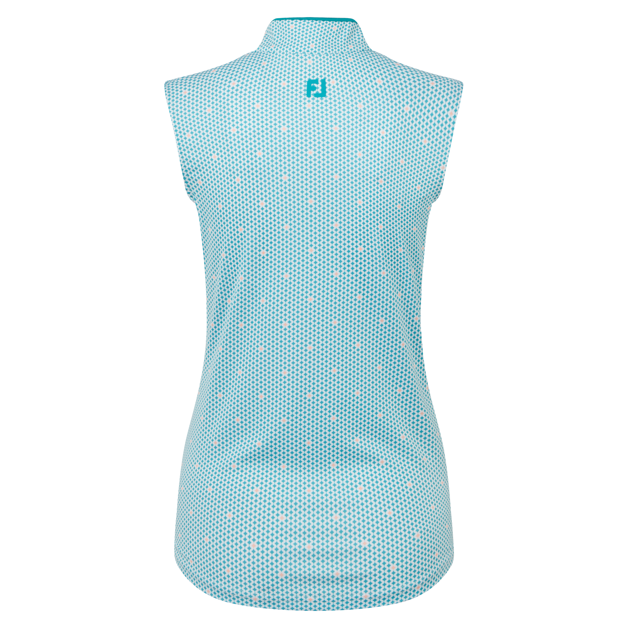 Polo sans manche zipp&eacute; imprim&eacute;