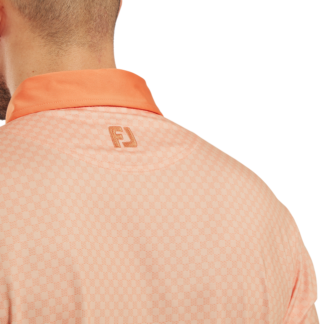 Polo en fil d'Ecosse imprimé damier