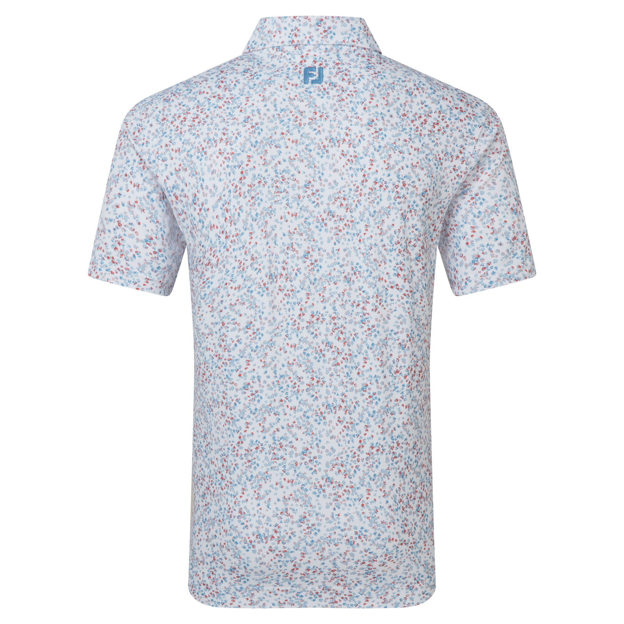 Polo piqu&eacute; imprim&eacute; floral effet aquarelle