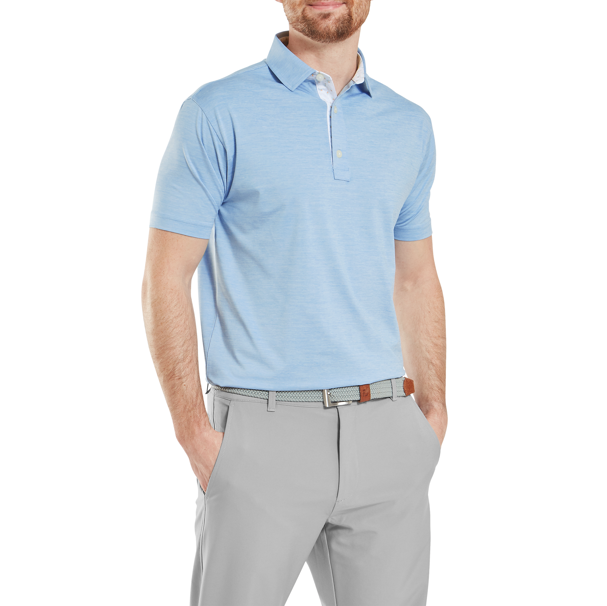 Polo en fil d'Ecosse impression chin&eacute;e