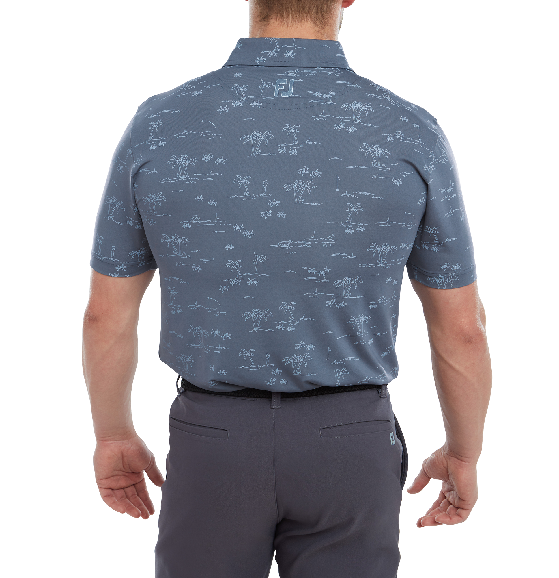 Polo en Fil d'Ecosse imprim&eacute;s Tropic golf