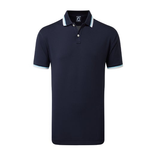 Polo uni avec d&eacute;tails sur le col et les manches