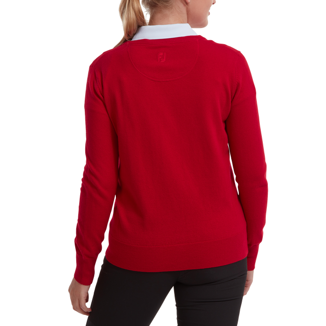 Wollmischpullover mit V-Ausschnitt