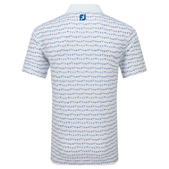 Polo en fil d'Ecosse imprimé fanions